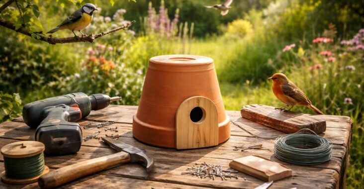 apprenez à fabriquer un nichoir à oiseaux facile et écologique avec un pot en terre cuite grâce à notre guide diy jardin étape par étape.