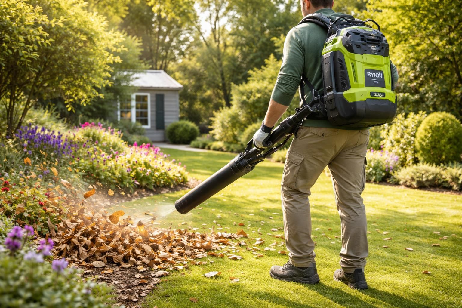 découvrez le souffleur à dos ryobi, puissant et sans fil, idéal pour un jardin propre et sans effort. profitez de la liberté de mouvement et d'une performance optimale.