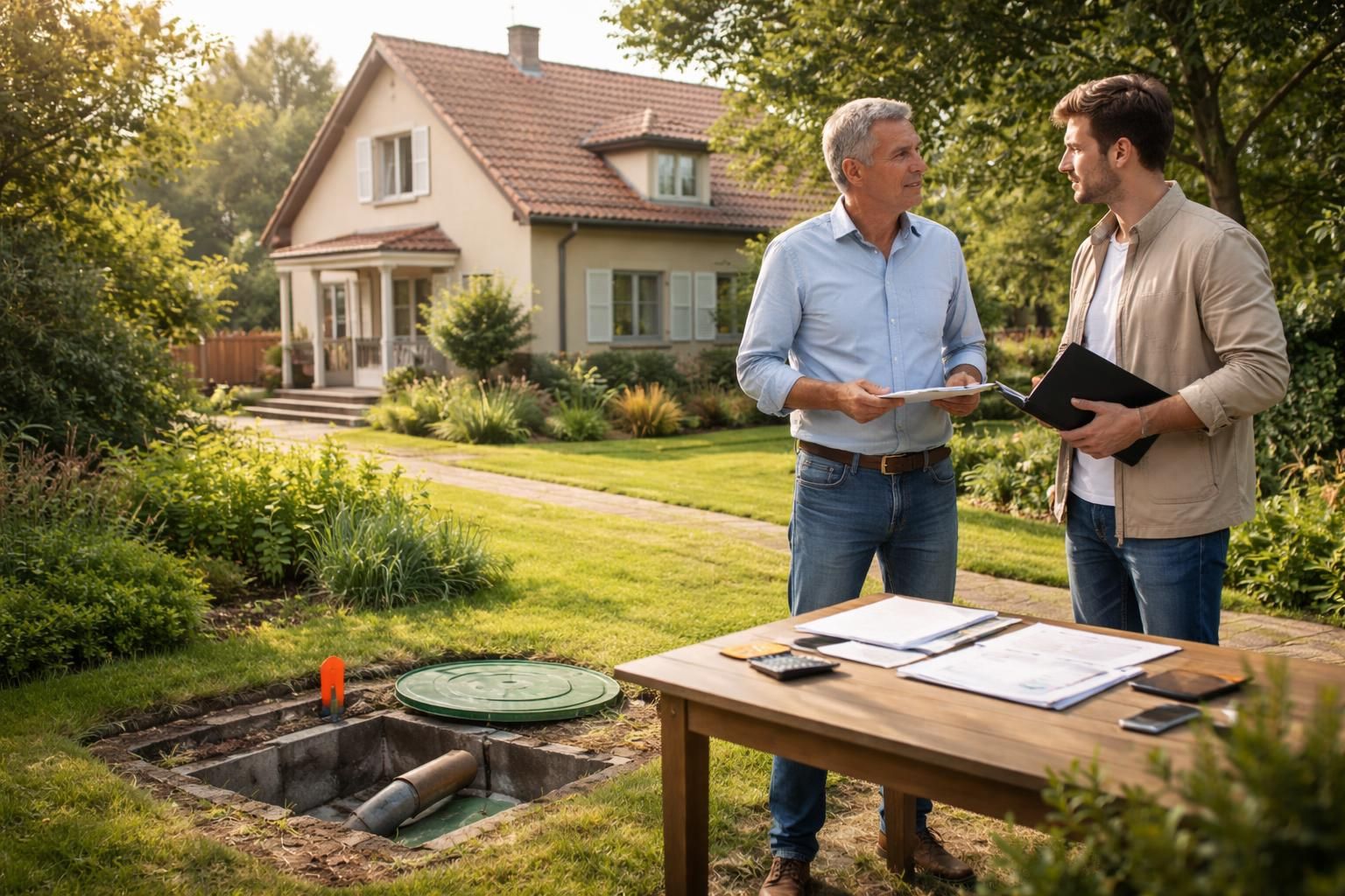 découvrez les responsabilités financières lors de la vente d'une maison avec une fosse septique non conforme : qui doit prendre en charge les travaux et quels sont les droits des parties ?