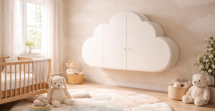 découvrez notre armoire nuage pour bébé, alliant design doux et praticité pour organiser parfaitement la chambre de votre enfant.