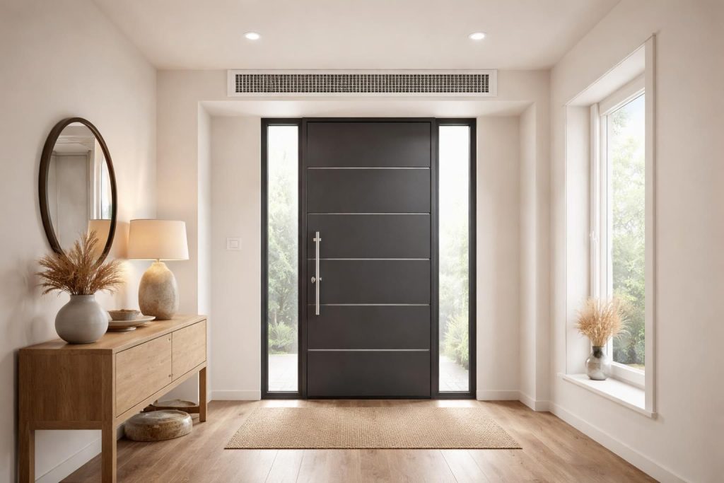 découvrez le rideau d'air chaud encastrable, la solution parfaite pour un confort thermique modéré et une isolation efficace de vos espaces.